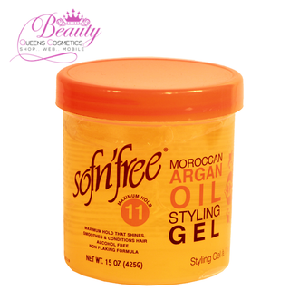Sofn'Free Moroccan Argan Oil Styling Gel 425g | Max Control & Wet Look Shine