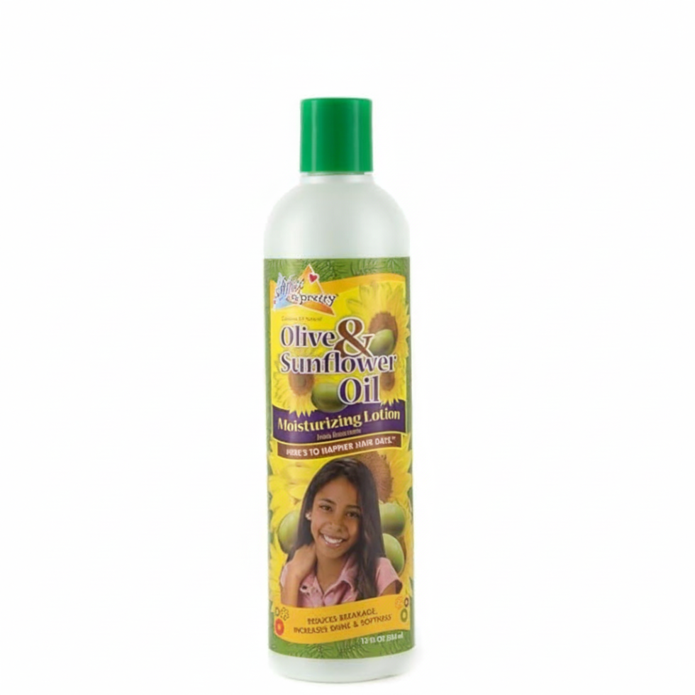 sofn free n pretty olive and sunflower moisturizing lotion 12oz strengthen shine soft smooth frizz free healthy hair care