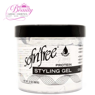Sofn'Free Protein Styling Gel Clear | Maximum Hold, Shine & No Flakes