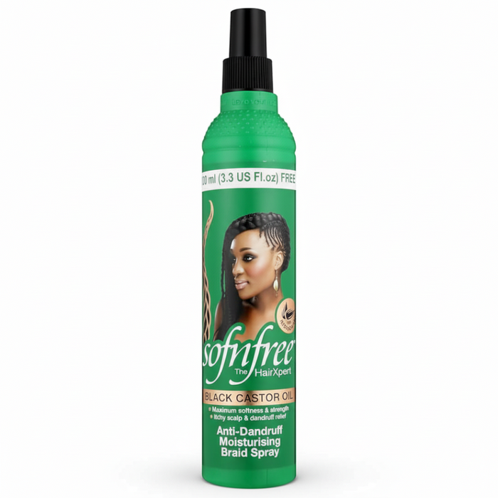 Sofn’Free Black Castor Oil Anti-Dandruff Braid Spray 350ml | Moisturise