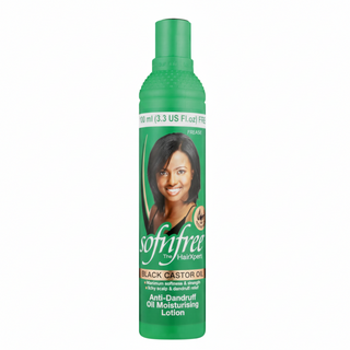 SofnFree black castor oil anti dandruff moisturising lotion hydrates and soothes hair