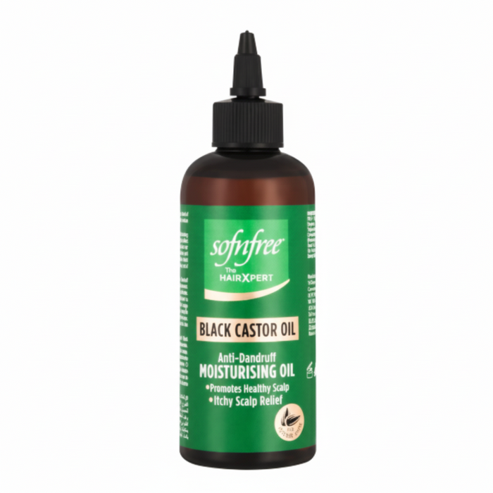 SofnFree black castor oil anti dandruff moisturising oil for scalp and hair care