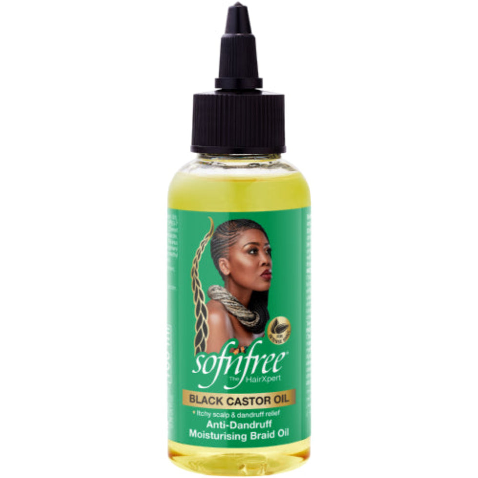 SofnFree Black Castor Oil Braid Oil 100ml for braids and scalp care