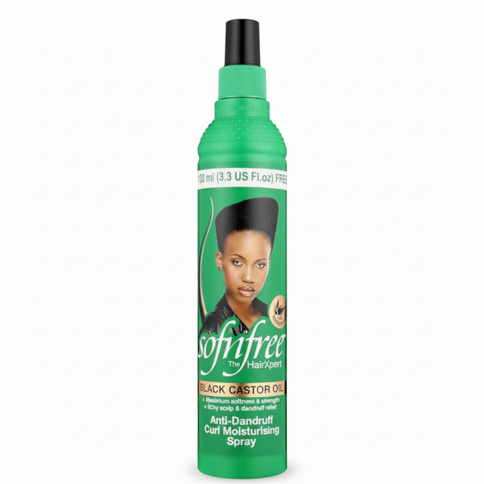Sofn'Free Black Castor Oil Anti-Dandruff Curl Spray 350ml | Hydrate