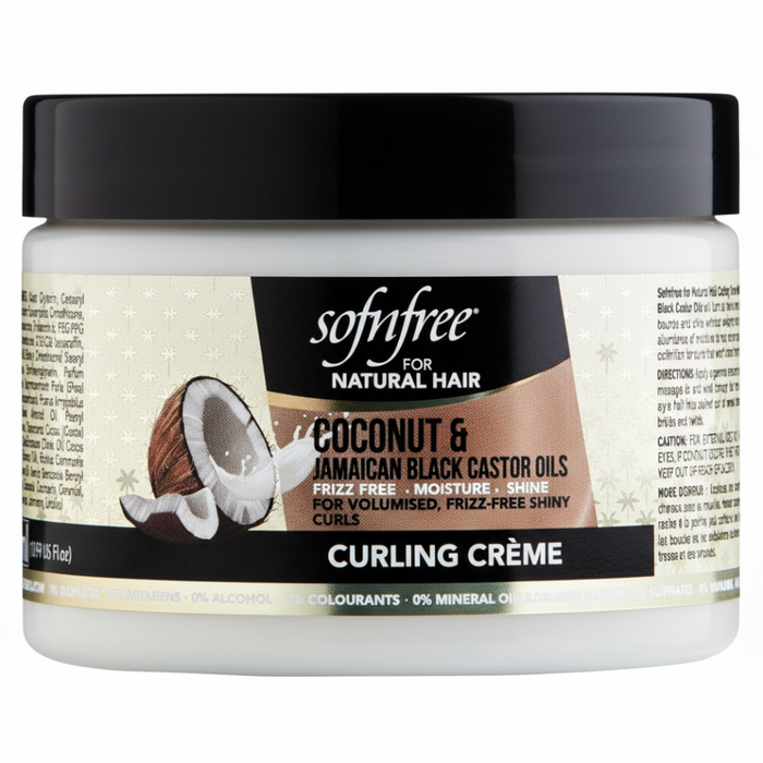 SofnFree coconut and Jamaican black castor oils curling creme for curls