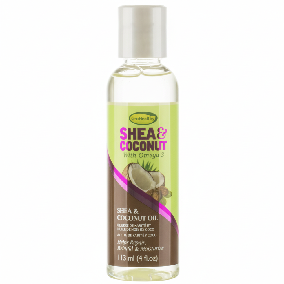 SofnFree Gro Healthy shea and coconut oil repairs and strengthens hair