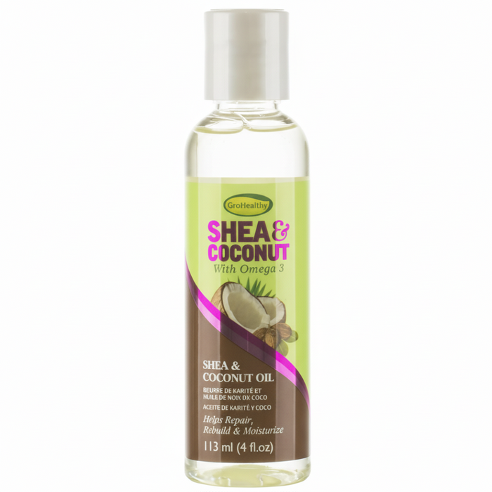 SofnFree Gro Healthy shea and coconut oil repairs and strengthens hair