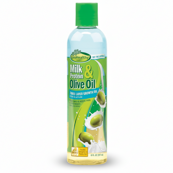 SofnFree milk and protein olive oil leave in treatment nourishes hair