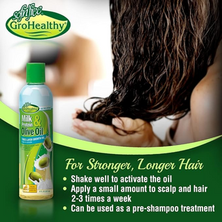 SofnFree milk and protein olive oil leave in treatment nourishes hair
