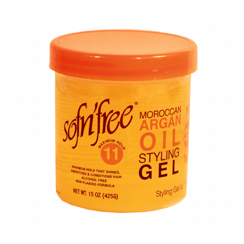 SofnFree Moroccan argan oil styling gel with max control and shine