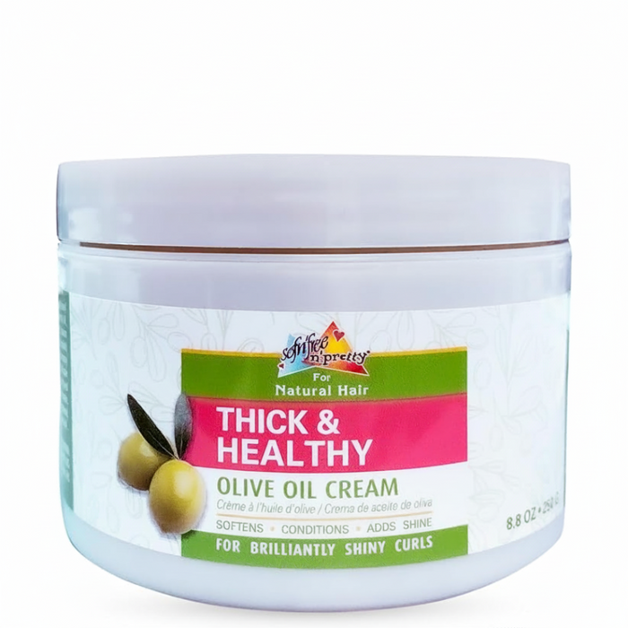 sofn free n pretty olive oil cream 8.8oz softens conditions and adds shine for thick healthy smooth hair