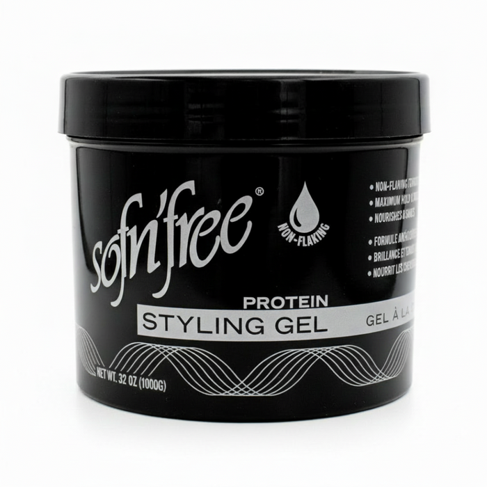 SofnFree Protein Styling Gel Black 1000ml for maximum hold and shine