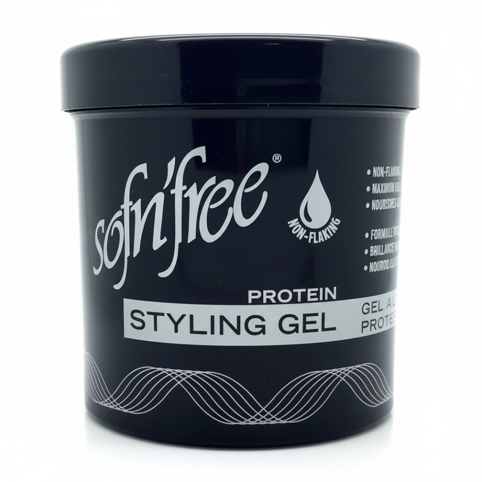 SofnFree protein styling gel black maximum hold and shine