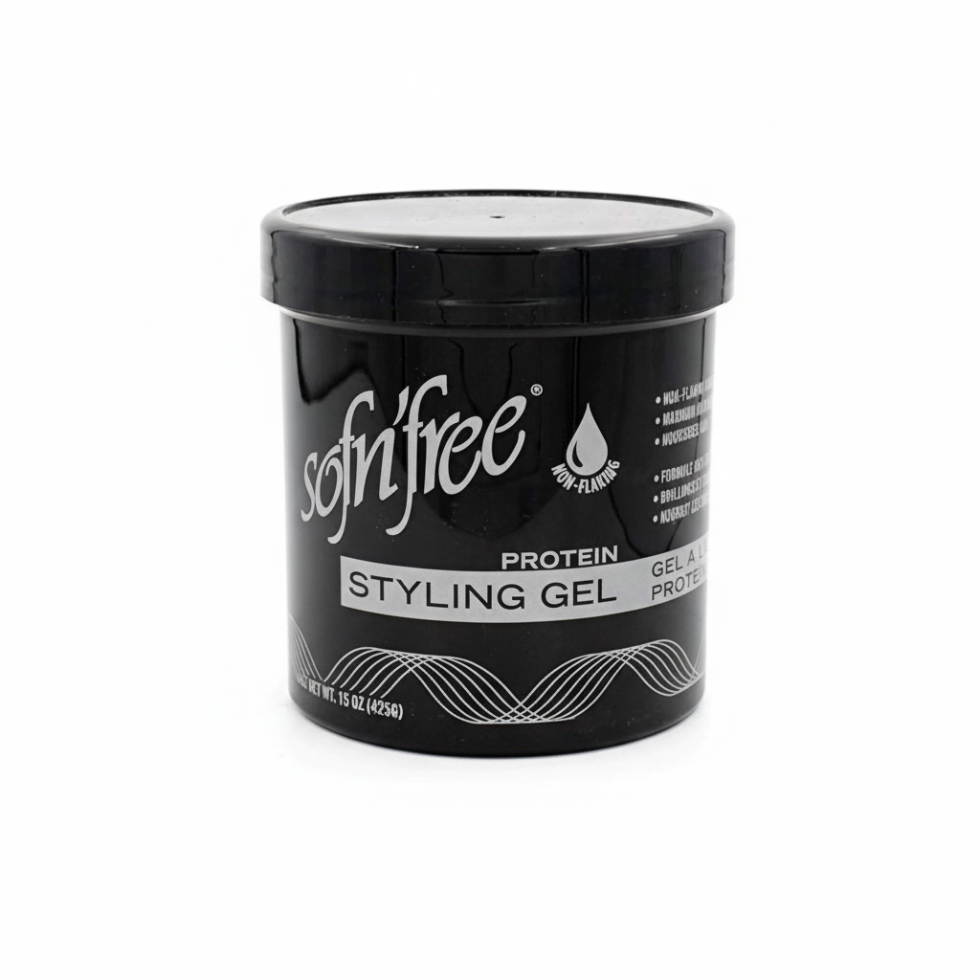 SofnFree protein styling gel black maximum hold and shine