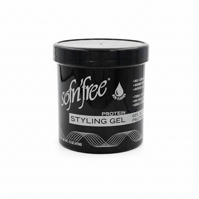 SofnFree protein styling gel black maximum hold and shine