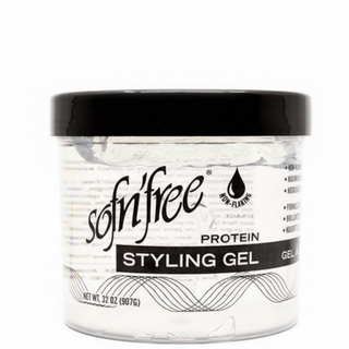 sofnfree protein styling gel clear 907ml maximum hold no flakes frizz control hair styling gel