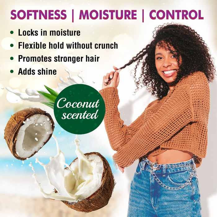 SofnFree shea and coconut curling custard defines and moisturises curls