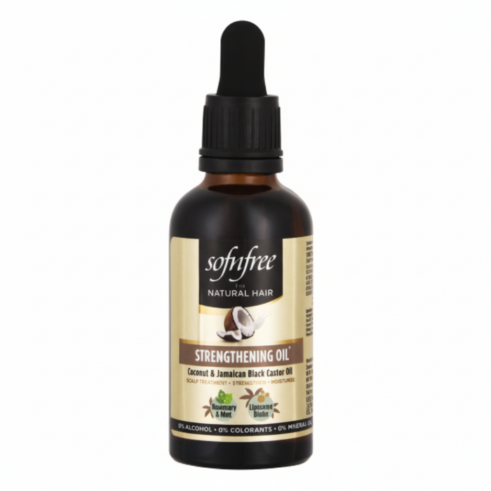 SofnFree strengthening oil with coconut and Jamaican black castor oil for hair