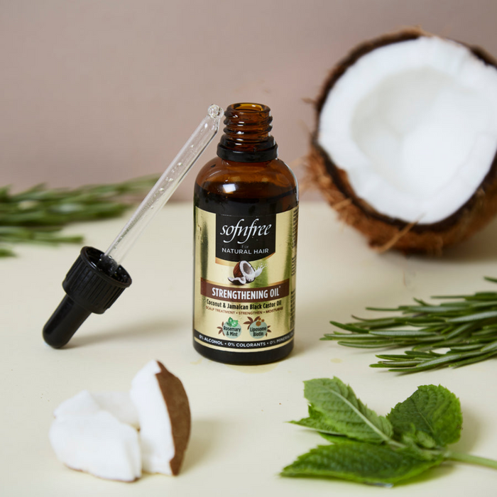 SofnFree strengthening oil with coconut and Jamaican black castor oil for hair