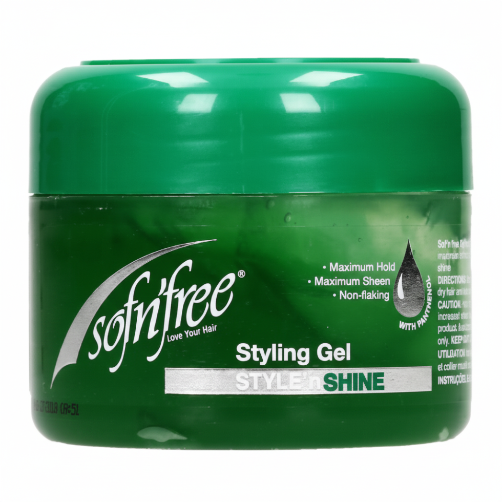 SofnFree styling gel with panthenol strong hold and shine