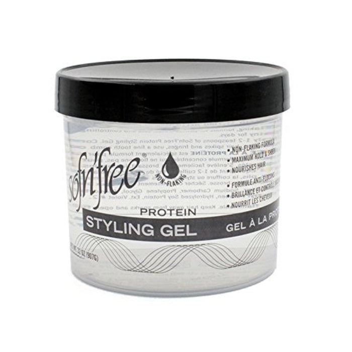 Sofn'free Protein Non-Flaking Styling Gel Clear 1000ml | Max Hold