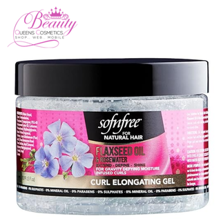 Sofnfree Flaxseed Oil & Rosewater Curl Elongating Gel 325ml | Defined, Juicy Curls