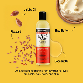 Aunt Jackie’s Soft All Over Multi-Purpose Oil – 8oz Hair, Skin