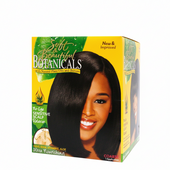 Soft & Beautiful Lye Sensitive Scalp Relaxer | 1 Application Hair Straightening Kit