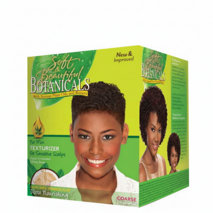 soft and beautiful botanicals no mix texturizer super formula sensitive scalp 2 applications curl softening