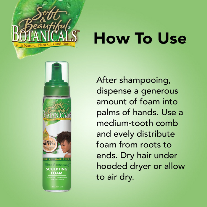 Soft & Beautiful Sculpting Foam 250ml | Ultra Nourishing Frizz-Free Styling Mousse