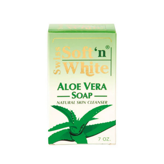 Soft N White aloe vera soap gently cleanses and hydrates skin for soft fresh glow