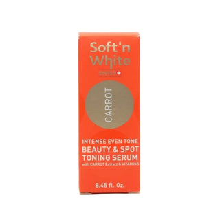 soft n white carrot serum even tone dark spot brightening care face serum glowing smooth skin skincare serum