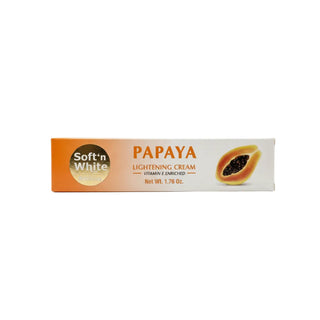 Soft N White papaya cream brightens skin and improves tone for smooth radiant glow