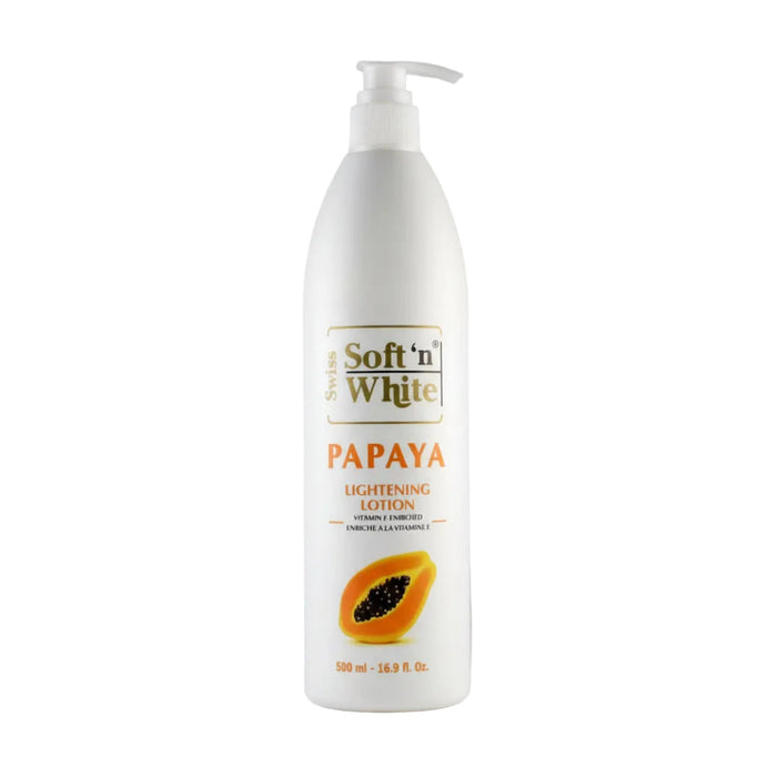 Swiss papaya lightening lotion hydrates and brightens skin for smooth radiant glow