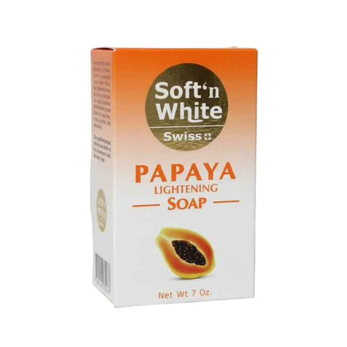 Soft N White Swiss Papaya Soap 200g | Brightening Deep Cleansing Bar
