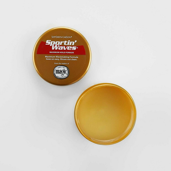 Softsheen Carson Sportin Waves Maximum Hold Pomade 99g | Strong Hold, Shiny Waves