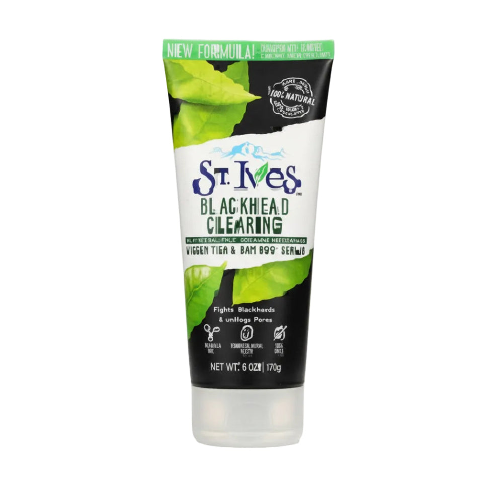 st ives blackhead clearing green tea scrub 150ml deep pore cleansing exfoliating face scrub for clear smooth skin