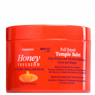 StrongEnds Honey Infusion temple balm for edge repair hairline strengthening thinning temples and healthy hair growth
