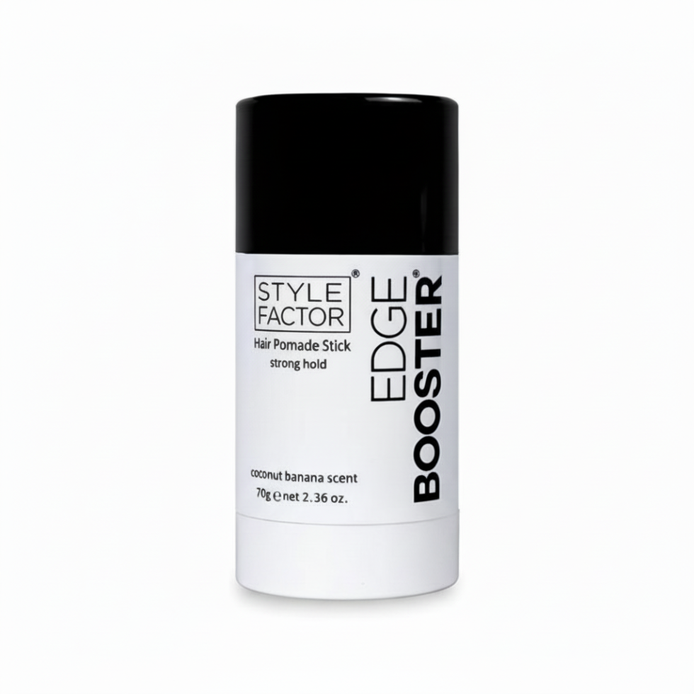 style factor edge booster hair pomade wax stick 2.36oz coconut banana scent strong hold edge control styling stick frizz control grooming product