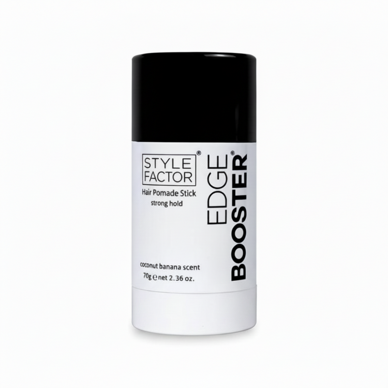 style factor edge booster hair pomade wax stick 2.36oz coconut banana scent strong hold edge control styling stick frizz control grooming product