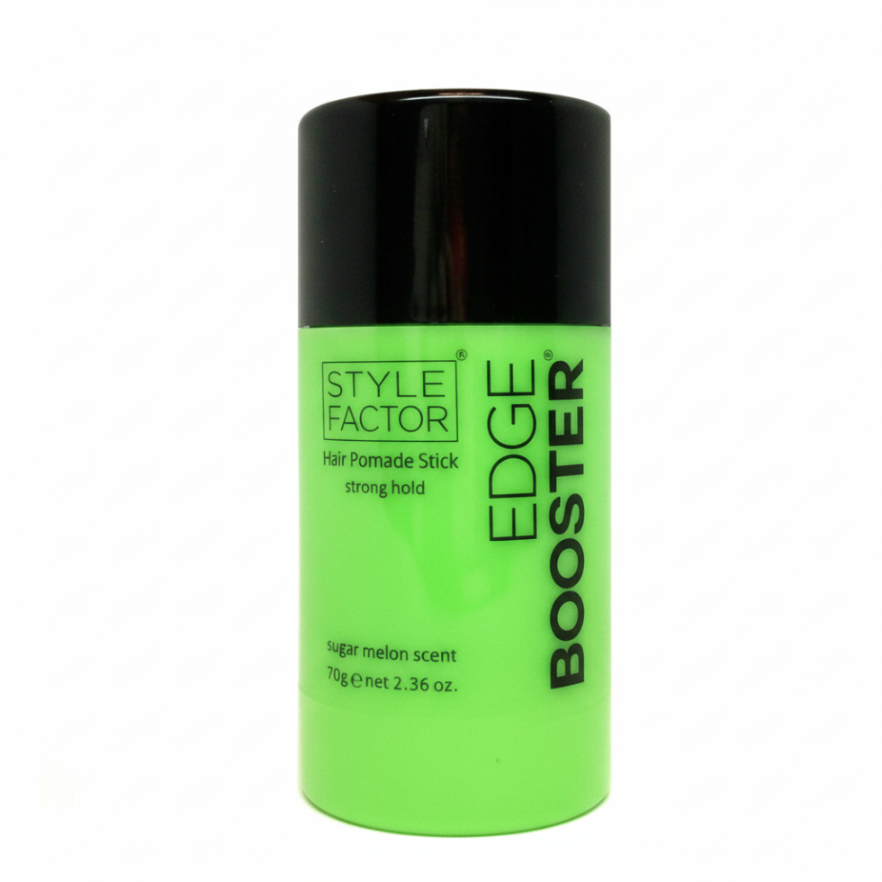 style factor edge booster hair pomade wax stick 2.36oz sugar melon scent strong hold edge control styling stick frizz control hair grooming product