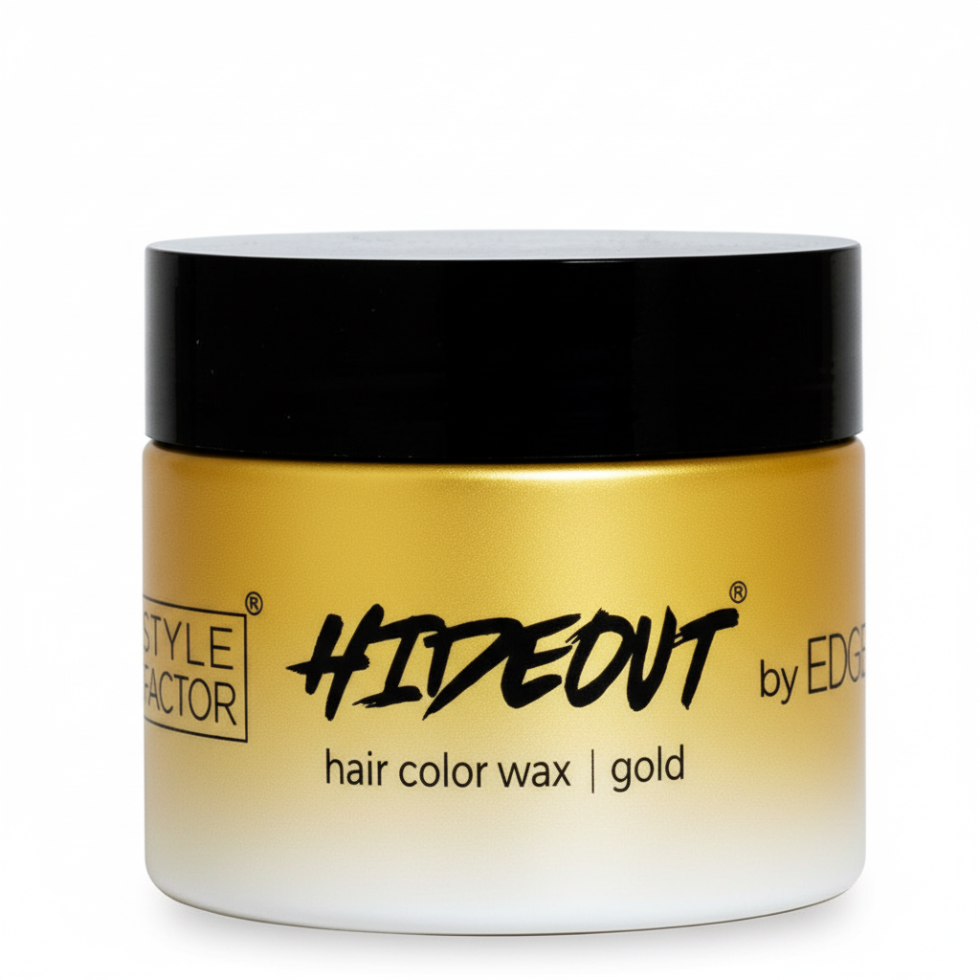 edge booster hideout gold hair color wax 1.7oz temporary styling wax bold gold color strong hold washable hair wax creative styling product