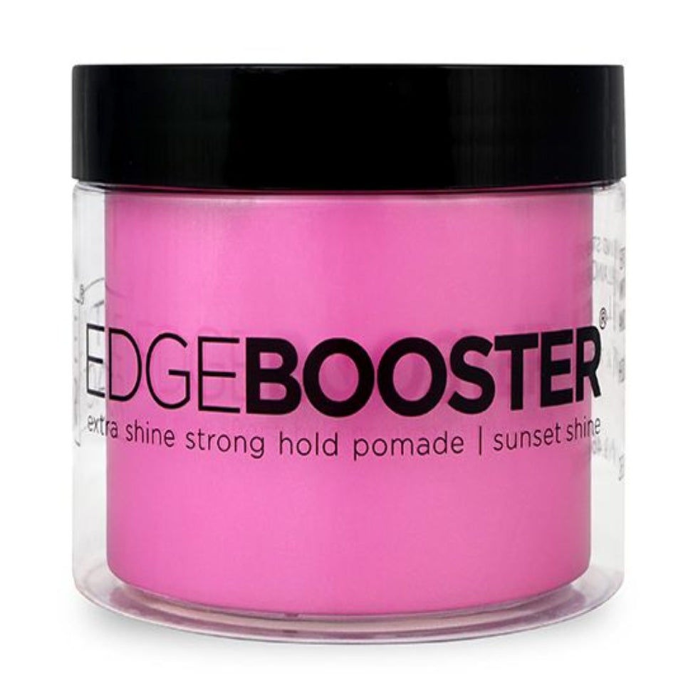 style factor edge booster extra shine strong hold pomade 9.46oz sunset shine glossy hair pomade sleek control warm shine styling product