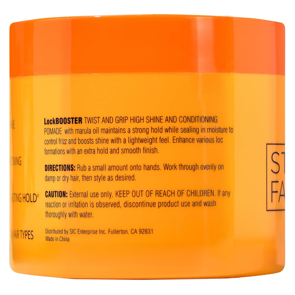 style factor lock booster twist grip braid gel 300ml strong hold styling gel braids locs twists frizz control shine hair styling product