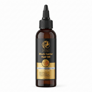 style my edge black castor hair oil 120ml hair repair growth scalp nourishing frizz control oil