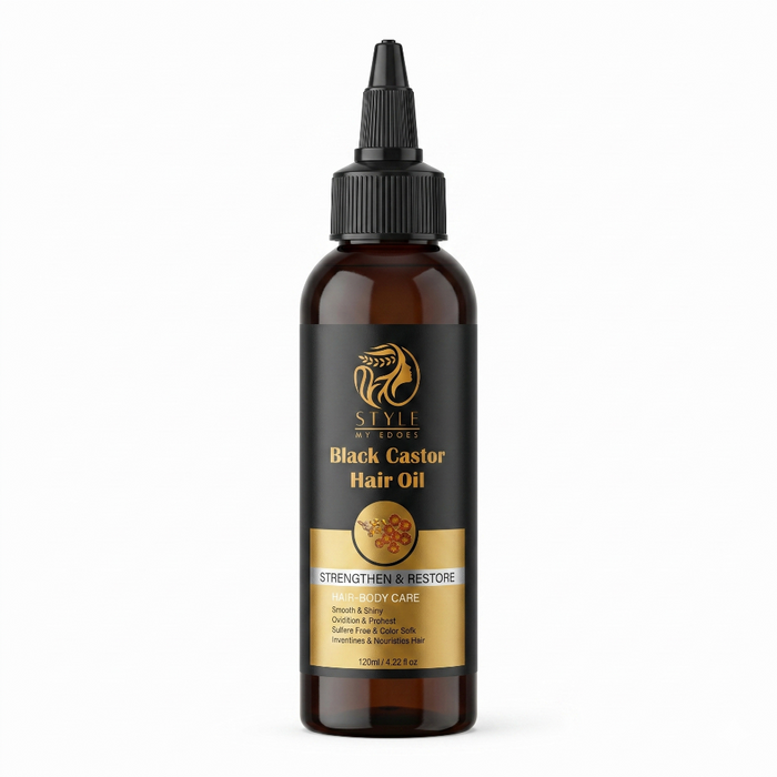Style My Edge Black Castor Hair Oil 120ml | Hair Growth & Repair Nourishing Oil