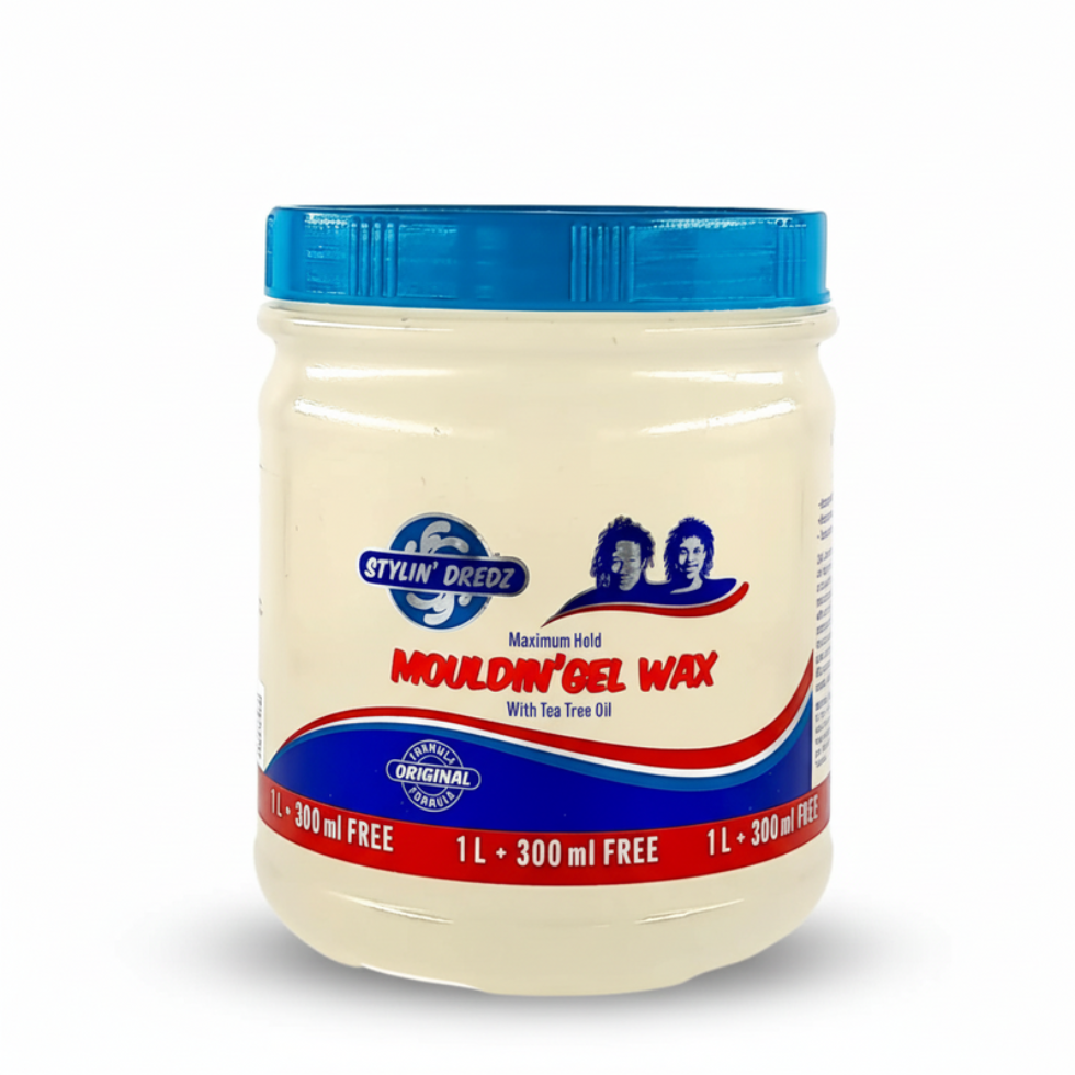 stylin dredz mouldin gel wax 1l maximum hold tea tree hair styling wax locs twists salon size