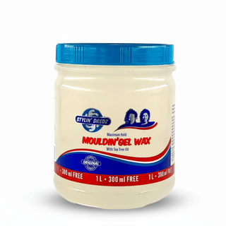 stylin dredz mouldin gel wax 1l maximum hold tea tree hair styling wax locs twists salon size