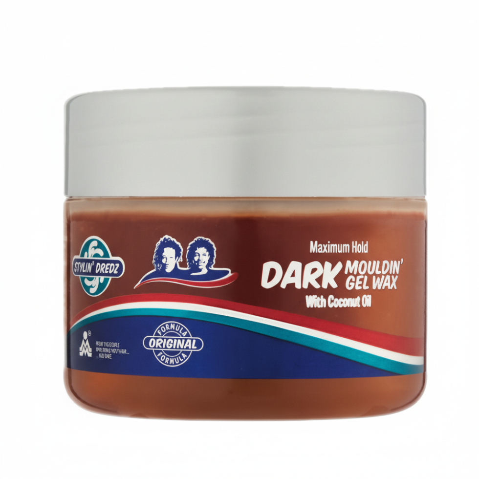 stylin dredz dark mouldin gel wax 250ml coconut oil maximum hold hair styling wax locs twists