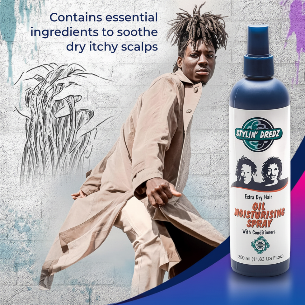 stylin dredz oil moisturising spray 350ml extra dry hair leave in conditioner hydrating hair care